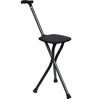 YFJL Walking Cane - Cane with Old Man Walking Stick Three Footstool Aluminum Folding Chair Cane Outdoor Climbing Walking Stick