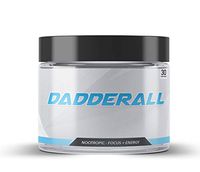 Dadderall Enhanced Memory and Energy Nootropic Supplement – Brain Boosting Powder Drink for Improved Focus, Concentration, Reaction Time, and Mood – 30 Servings