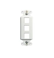 Legrand - On-Q WP3413WH 3-Port QuickPort Decorator Outlet Strap, White