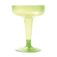 Topenca Supplies Party Plastic Classic Champagne Glasses 4oz, Apple Green, Set of 6. Ideal for Parties