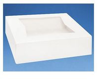 Strong Superior Quality 10 X 10 X 2.5 White PIE & Cupcake Window Boxes - 10pack