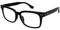 Edge I-Wear 80's Horned Rim Frame Reading Glasses for Men/Women +2.75 540695-+2.75-1 Black Readers