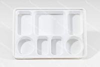 PlasticThali Seven Compartment Disposable Plastic Plate or Thali (100)