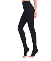 DCCDU Medical Compression Pantyhose for Women & Men, Support 20-30 mmHg Treatment Swelling, Edema Varicose Veins (Open toe Black, L)