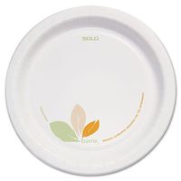 Solo OFMP9J7234 Bare Paper Dinnerware, 8 1/2"Plate, Green/Tan, 250/Carton
