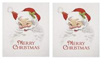 Mary Lake Thompson 2 Santa Winking Reusable Kitchen Sponge Cloths