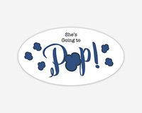 42ct, Going to Pop Stickers, Baby Shower Popcorn Stickers, 2.5 inches (368-3-NV-OV)