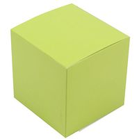 JAM PAPER Glossy Gift Boxes - 3 1/2 x 3 1/2 x 3 1/2 - Lime Green - 10/Pack
