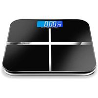 Bathroom Scale,Digital Body Weight Scale,180KG/396 LB,Large LCD Backlight Display, High Precision Measurements,USB Charging, Black USB