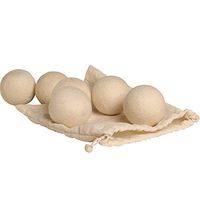 Support Plus Wool Dryer Balls - Eco-Friendly Reusable Natural Fabric Softener - Set of 6