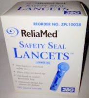 28-Gauge E-Z thin Lancets: 100 Single Use Tips for Reusable Lancet Device