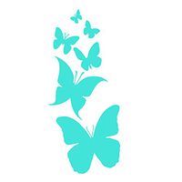 KCD Family of Butterflies Vinyl Decal Sticker | Cars Trucks Vans Walls Laptop | Light Blue | 7 X 3 Inch | Keen25LBL
