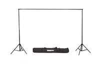 Fovitec - 1x 10'x12' Photography & Video Backdrop Supports Stand - [Cast Iron][Collapsible][Interlocking][Lightweight][Carry Bag Included]