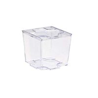 PacknWood Cubic Clear Mini Plastic Cup, 1.96" x 1.96" x 1.77" (Case of 576)