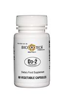 D3-2 Vitamin D3 Cholecalciferol Dietary Supplement for Optimal Bone Cardiovascular neuromuscular Immune Health osteoporosis - 60 Vegetable Capsules