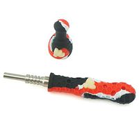 Unbreakable Honeycomb Silicone Straw Pipe 6.5" (Red/Black/White)