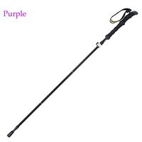 CHERRIESU Trek-Z Collapsible Tri-Fold Trekking Pole/Hiking Poles - Adjustable Foldable Lightweight Aluminum Walking Sticks, Folding Trail Cane for Walking, Senior Trekking, Hike, Climbing Cane,Purple