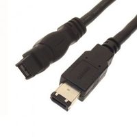 HDMIHOME 9 PIN / 6 PIN BETA FireWire 800 - FireWire 400 9-6 Cable IEEE 1394B 1.8m Black