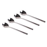 UZZO Good Quality Korean Stainless Steel Rice Spoon/Soup Spoon , Long-handled Great Circle Coffee Spoon (2pcs)