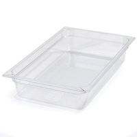 Carlisle 10201B07 StorPlus Full Size Polycarbonate Food Pan, 4" Deep, Clear