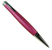 Fuliwen Red Ball Point Pen Luxury Style Ripple Engraving Good Feeling With Pen Pouch