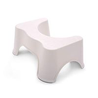 Dygzh Toilet Stool Thickened Toilet Foot Stool Plastic Squatting Potty Stool Squat Stool Adult Step Bathroom Stool for Complete Bowel Movement (Color : White, Size : 50.5x35x21.5cm)