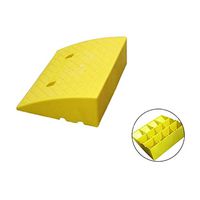Car Uphill Safety Ramp, Lightweight Plastic Triangle Door Sill Pad, Outdoor Wheelchair Home Step Pad Multi-Function Portable Ramp (Size: 24.7 27 7cm) (Color : Yellow)