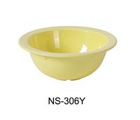Yanco NS-306Y Nessico Grapefruit Bowl, 13 oz Capacity, 2.5" Height, 5.75" Diameter, Melamine, Yellow Color, Pack of 48