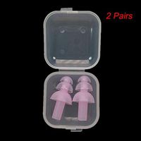 Noise Reducing Ear Plugs Noise Cancelling Plugs Silicone Ear Plugs for Sleeping Snoring Travel, Swimming Waterproof 2 Pairs Pink