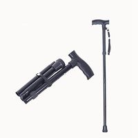 WW Non-Slip Cane Aluminum Alloy Collapsible Telescopic Rubber Single Corner Crutches