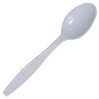 Daxwell Plastic Teaspoons, Heavy Weight Polystyrene (PS), White, 6 1/8", A10000956B (Box of 100)
