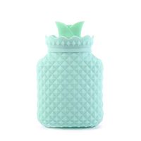 RSHDAI Hot Water Bottle, Solid Color, Foldable Water Injection Hot Water Bag, Portable Safety, Suitable for Indoor and Outdoor, 350mlgreen