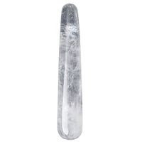 JOVIVI Handmade Natural Rock Crystal Quartz Gua Sha Scraping Massage Tool, Massage Wand for Acupuncture Therapy Point Treatment