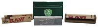 RAW King Size Slim (2 Pack), RAW 110mm Roller, RAW Stainless Steel King Size Case, with Leaf Lock Gear Spill Proof Pouch - 5 Item Bundle