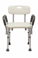 Medline MDS89745RA Knockdown Bath Bench with Arms and Back (Pack of 2)