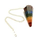 Jet Energized Authentic Chakra New Bonded Pendulum A++ Chakra Balancing Gift Anniversary Free Booklet Crystal Therapy