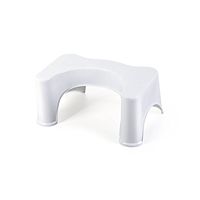 Toilet Stool Plastic Stool Children's Squat Stool Household Bathroom Non-Slip Stool Toilet Stool Stool Foot Stool Baby Toilet Stool Toilet Ottoman Size Optional White (Size : M)
