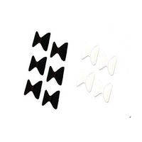 5 Pairs 2.5mm Non-Slip Silicone Nose Pads for Eyeglasses Black+Transparent