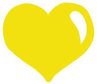 hBARSCI Bubble Heart Vinyl Decal - 5 Inches - for Cars, Trucks, Windows, Laptops, Tablets, Outdoor-Grade 2.5mil Thick Vinyl - Yellow