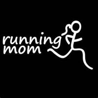 Chase Grace Studio Running Mom Marathon Runner Vinyl Decal Sticker|White|Cars Trucks Vans SUV Laptops Wall Art|5.5" X 3.5"|CGS300