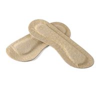 uxcell Leather Heel Cushion Pads Heel Self-adhesive Shoe Insoles for Women Khaki Large-3 Pairs