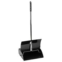 Tough Guy Long Handled Dust Pan, Black, Metal