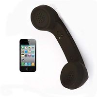 ETbotu Wireless Retro Telephone Handset Radiation-Proof Handset Receivers Headphones for Mobile Phone Black