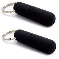 2Pk Black Plasstic Cigar Punch Keychain with Rubber Coated Blade Draw Hole with 8 mm Hole