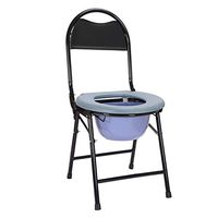 Commode Chair Bedside Folding Seat Fits Most Liner Portable Lightweight Wide for Adults Handicac Elderly Fauay