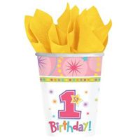Amscan One-derful Birthday Girl 9 oz Cups - 8 ct