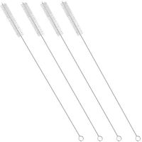 GFDesign Drinking Straw Cleaning Brushes Set 12" Extra Long 12mm Extra Wide Pipe Tube Cleaner Nylon Bristles Stainless Steel Handle - 12" x 1/2" (12mm) - Set of 4
