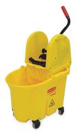 Mop Bucket and Wringer, 35 qt., Yellow