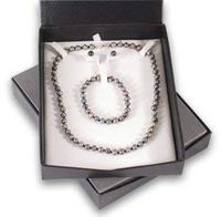 CrystalAge Black Pearl Jewellery Gift Set