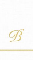 Entertaining with Caspari Monogram Initial B Paper Guest Napkins, Pack of 15